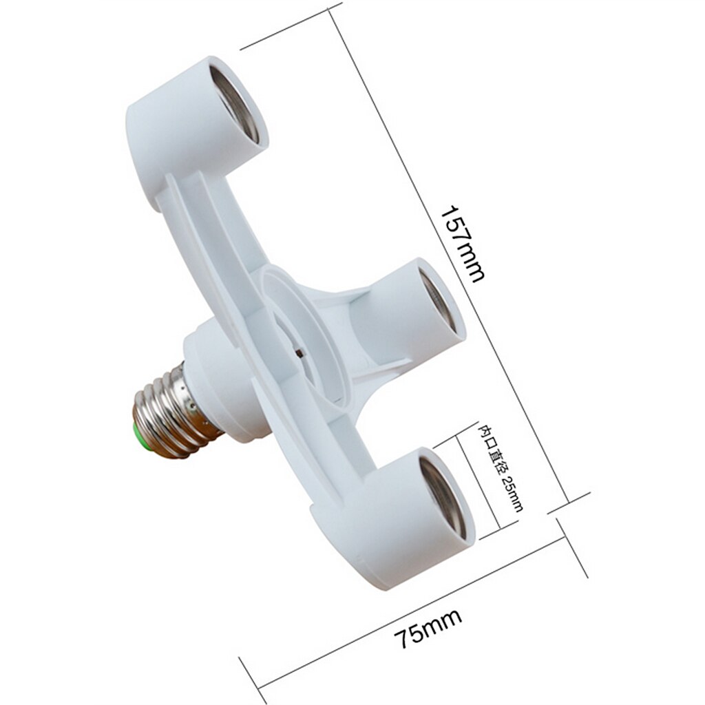 3 in 1 B22 to E27 Holder Socket Splitter LED Light Lamp Bulb Converter