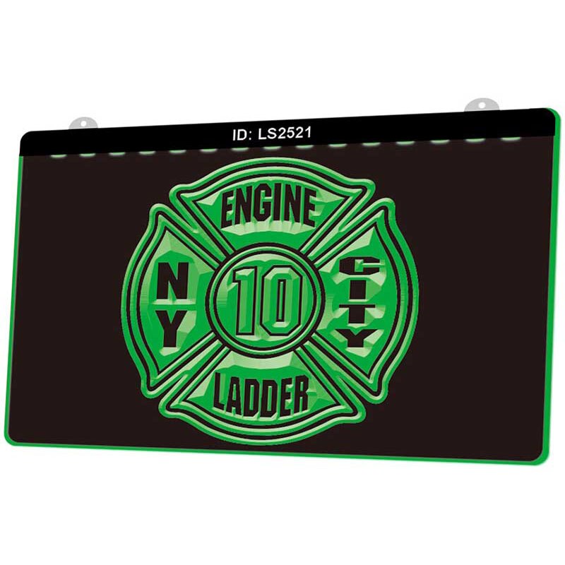 Ls2521 motorladder york city 3d graveerbare led-lichtborden in meerdere kleuren gratis verkoop