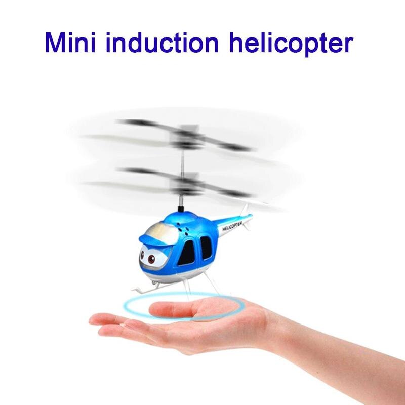Induction Flying Toys RC Helicopter Cartoon Remote Control Drone Kid Plane Toy
