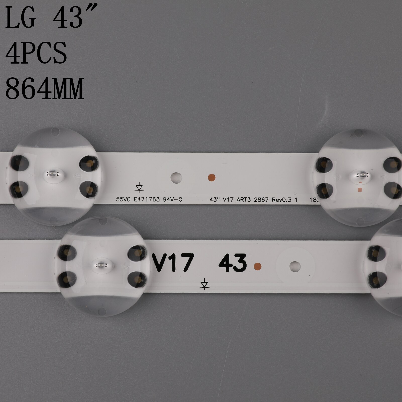 For LG 43 inch LED Backlight bar 43VH6100-CB 6916L-2867B 6916L-2867A 2867G V17 43 6916L-2744A 6916L-2743A screen LC430DQE