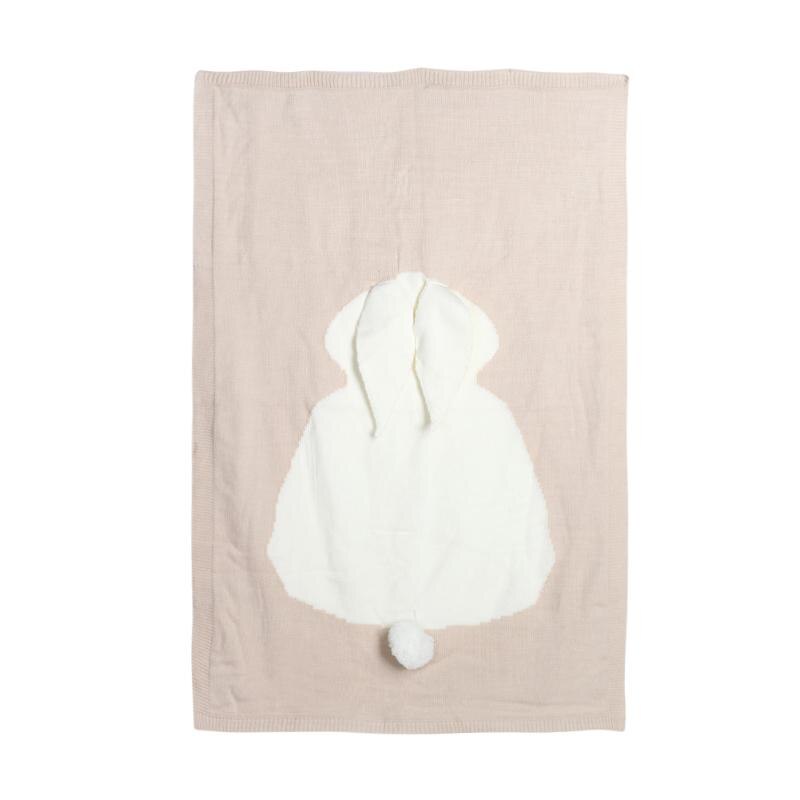 1pc babytæpper svøb babysvøb strikket tæppe til kid kanin tegneserie plaid spædbørn småbørns sengetøj svøb lad os lave: Mørk khaki