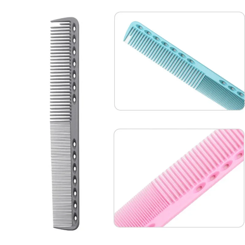 Peines de dientes densos de dos extremos, cepillo de peluquería antiestático , peine plano para corte de pelo, herramienta de estilismo para el cuidado del cabello