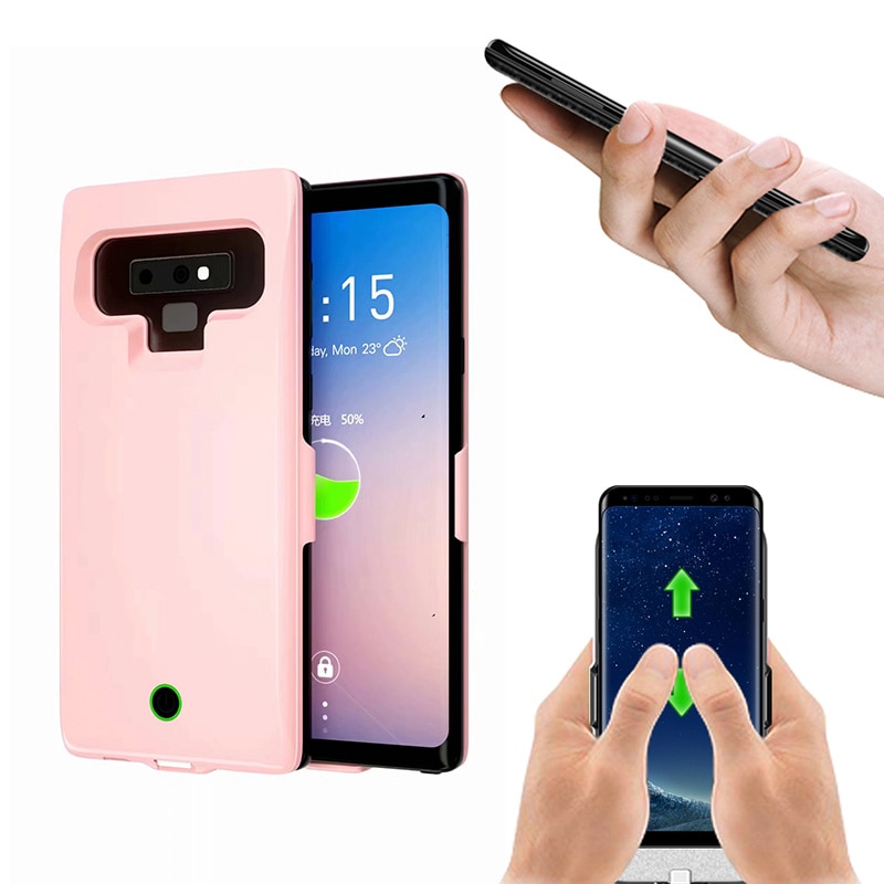 Batterijladerhoesje 7000 mah powerbank voor samsung galaxy  s8 s8 plus  s9 s9 plus  a8 a8 plus telefoon oplaadhoesje magnetische cliphoesje