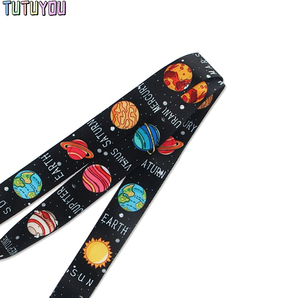 PC2057 Space Planet Astronaut Lanyard Badge ID Lanyards Mobile Phone Rope Key Lanyard Neck Straps Accessories