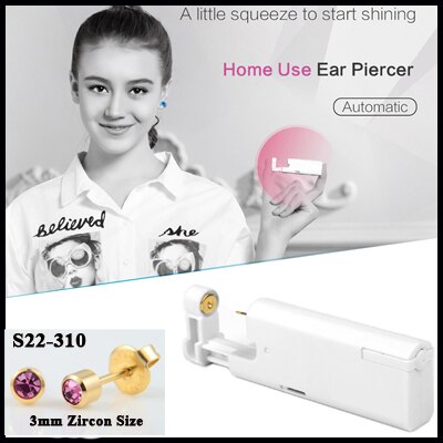 2 pièces oreille clou pistolet jetable aseptique ménage oreille Piercing pistolet Portable oreille Piercing pistolet groupe stérilisé oreille Piercing unité: S22-310