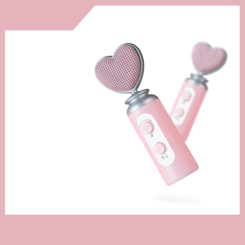 Microfono a condensatore rosa professionale con riduzione del rumore USB per telefono cellulare