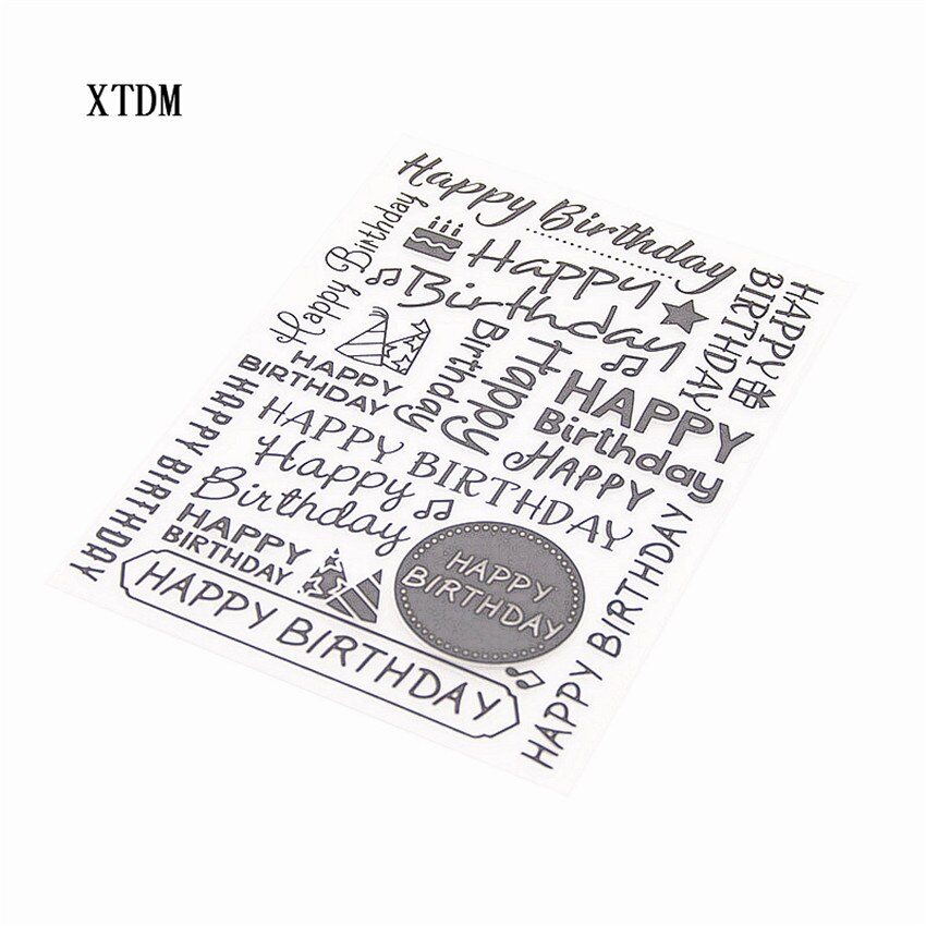 plastic happy birthday template village craft card making paper card album wedding decoration clip Embossing folders