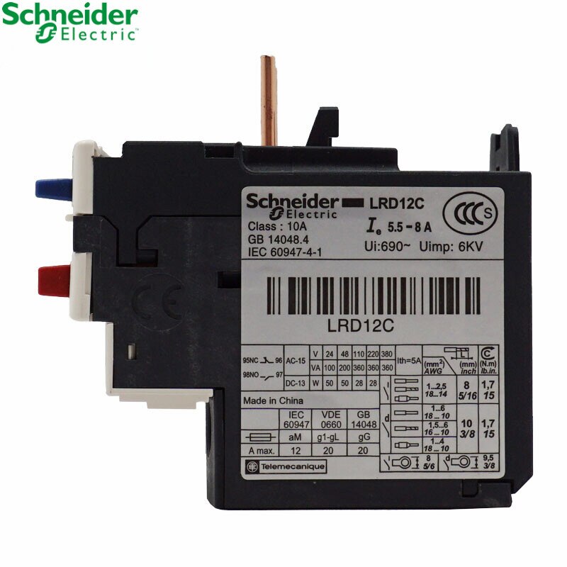 Schneider Electric LRD12C Contactor LR-D12C 5.5-8A LC1D Contactor Thermal Overload Relay Brand Original Export