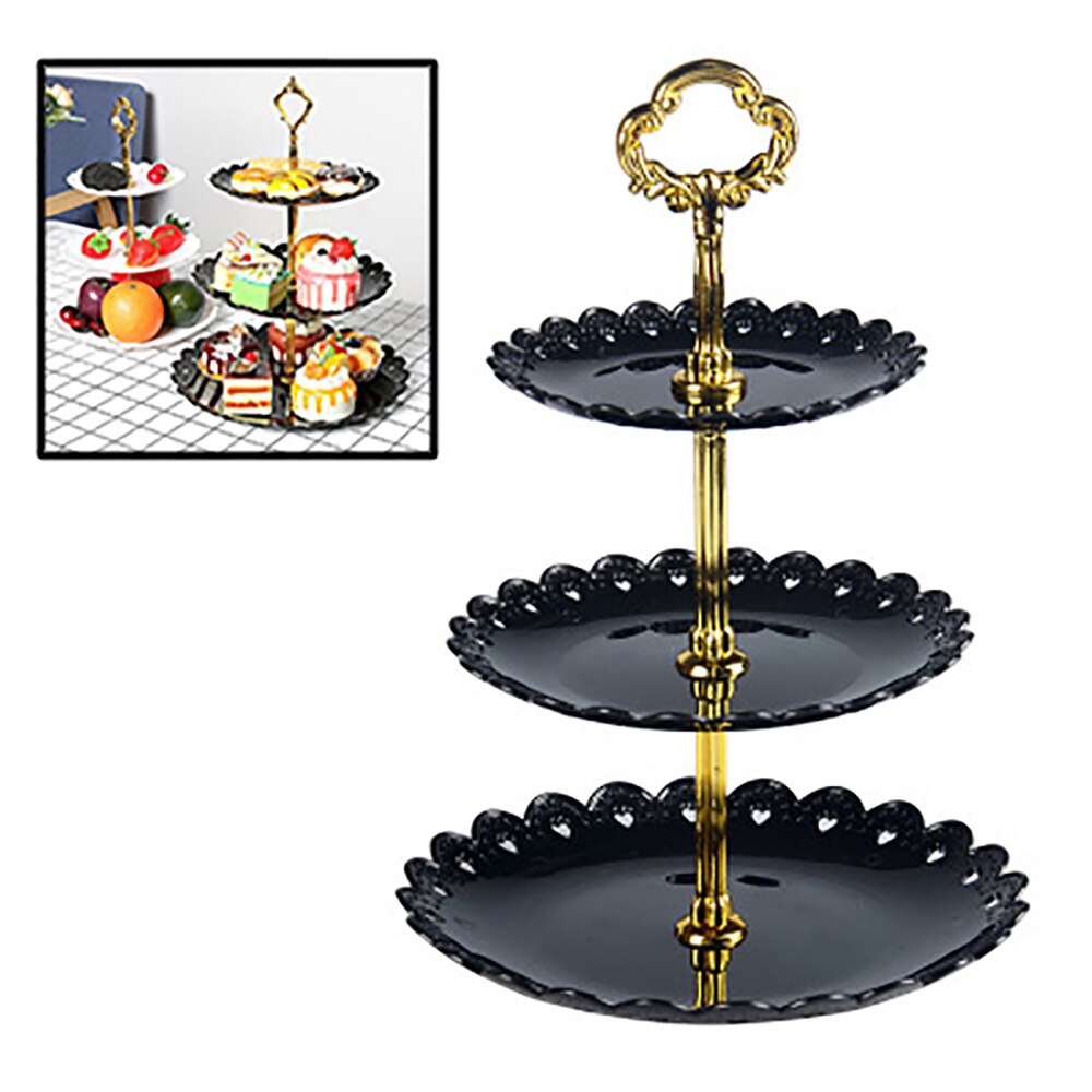 Three-Layer Afternoon Tea Wedding Plates Party Tab... – Grandado