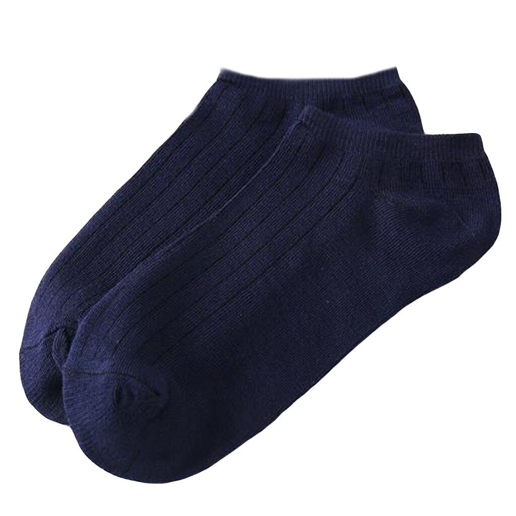 25#  unisex effen kleuren skateboard sokken katoenen zachte ademende sokken antislip onzichtbare enkelsokken: F