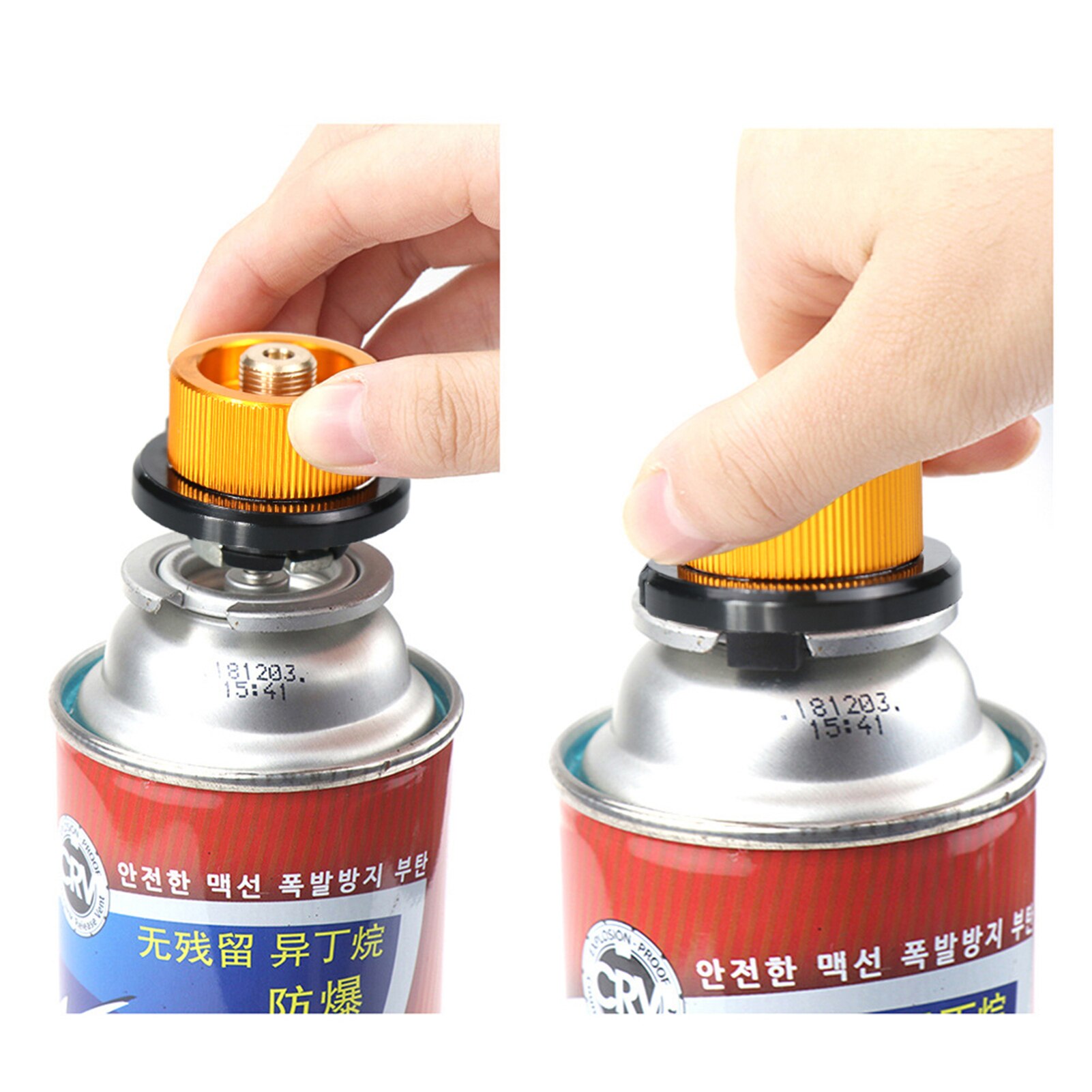 Flat Gas Tank Adapter Valve Canister Gas Adapter Convertor Shifter Camping Cylinder Refill Adapter Camping Stove Accessories