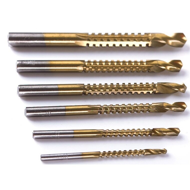 1 pièces titane plaqué bois crantée perceuse fente scie ligne de forage foret HSS