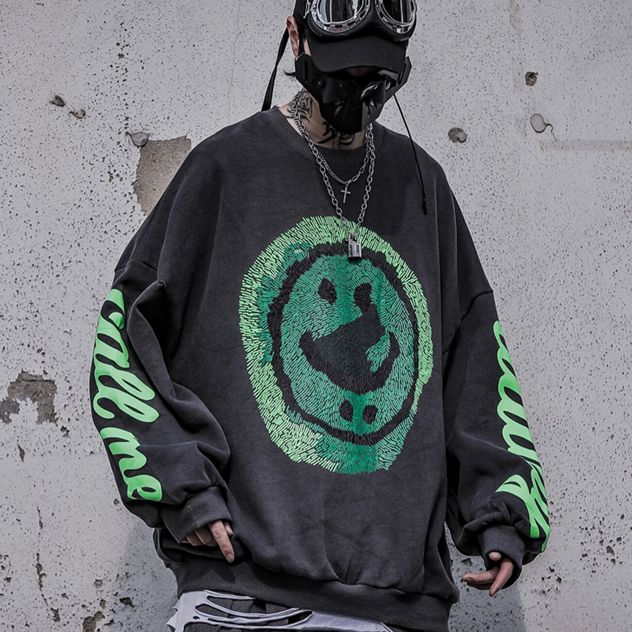 11 BYBB'S DARK Hip Hop Streetwear Hoodie Sweatshirts Men 2020SS Autumn Smile Print Cotton Hoodie Casual Harajuku Hoodie Pullover