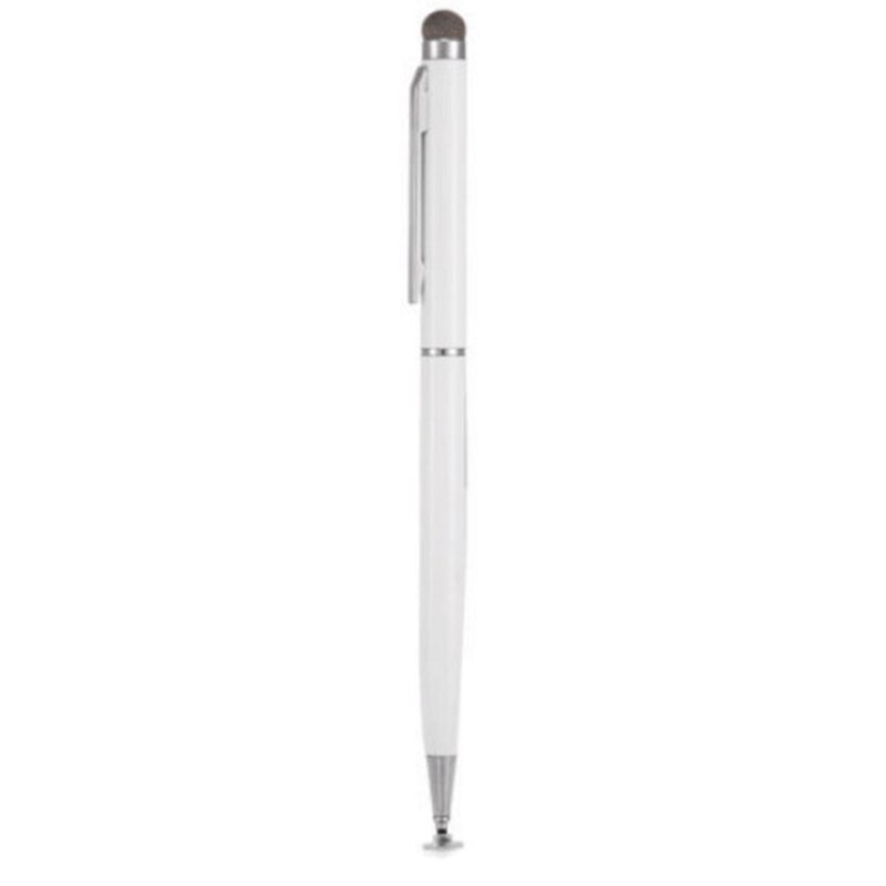 1Pc Mini 14Cm Mobiele Telefoon Stylus Fijne Punt Ronde Dunne Tip Capacitieve Touchscreen Stylus Pen Universeel Voor ipad Voor Iphone: White