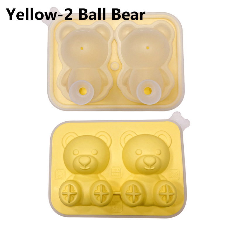 Nette Teddybär Eis Würfel, Der bilden Spritzen-nachweisen Und Leicht Zu gefallen, für Kühlschrank Mit Container, Nette Bär Eis Würfel Tablett: Grau