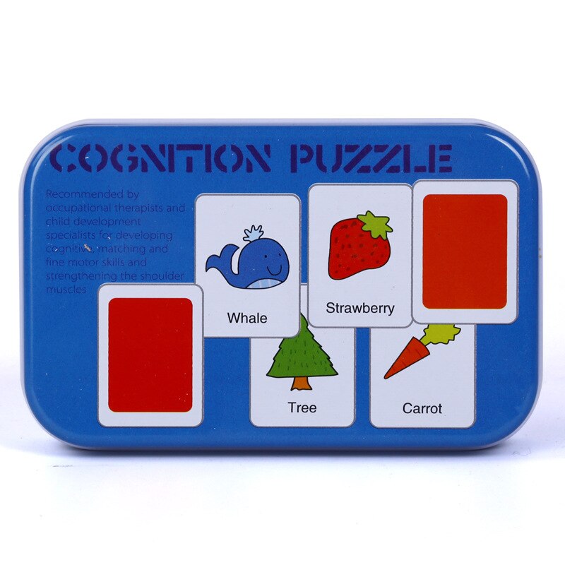 Kids Baby Cognitive Puzzle Cards Montessori Educational Toys Matching Game Cartoon Vehicle Animal Fruit English Learning Cards: Shape