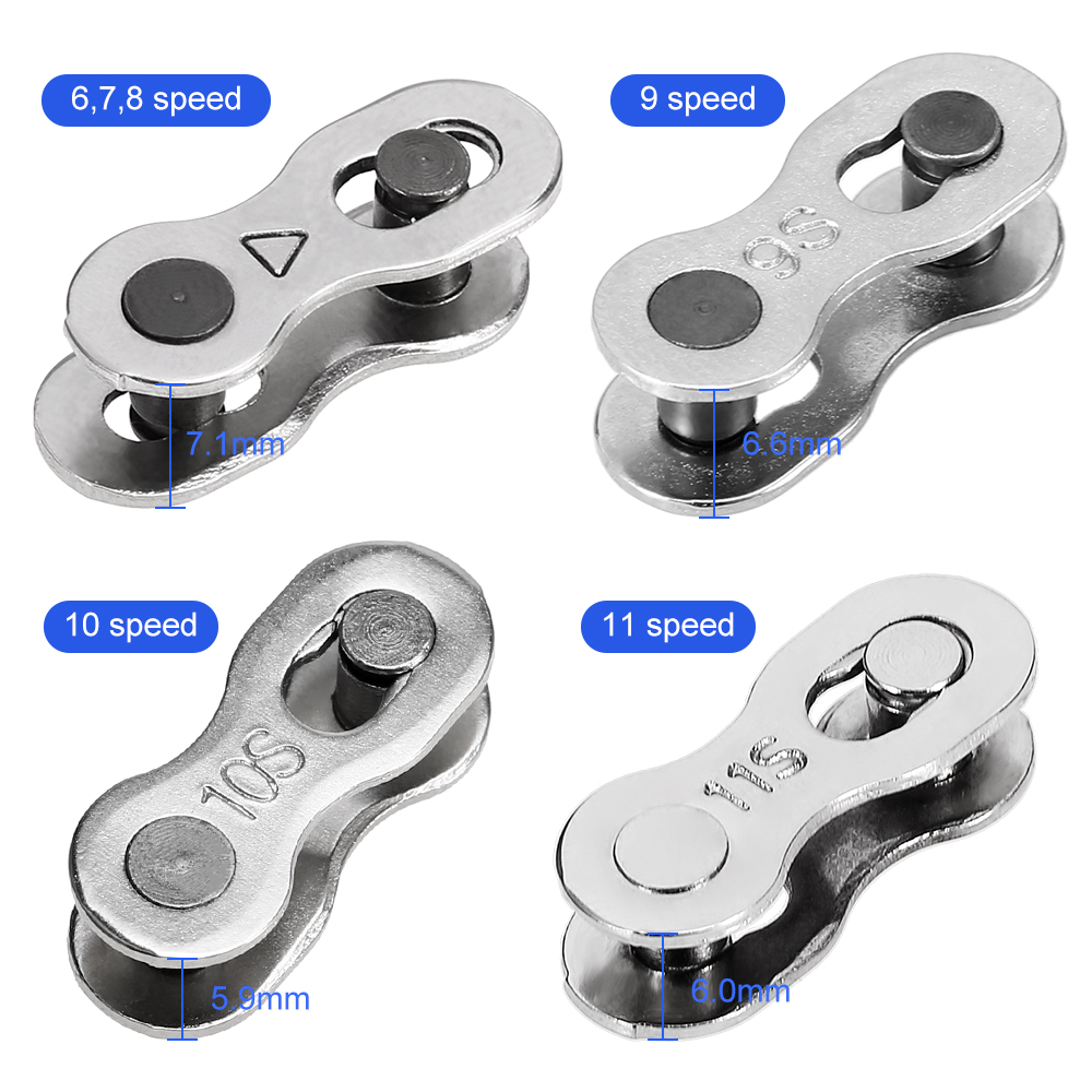 1 / 5 Paar Bike Chain Link Fietsketting Reparatie Tool Fiets Missing Link Bike Chain Connector 6-8S / 9S / 10S / 11S Reparatie Tools