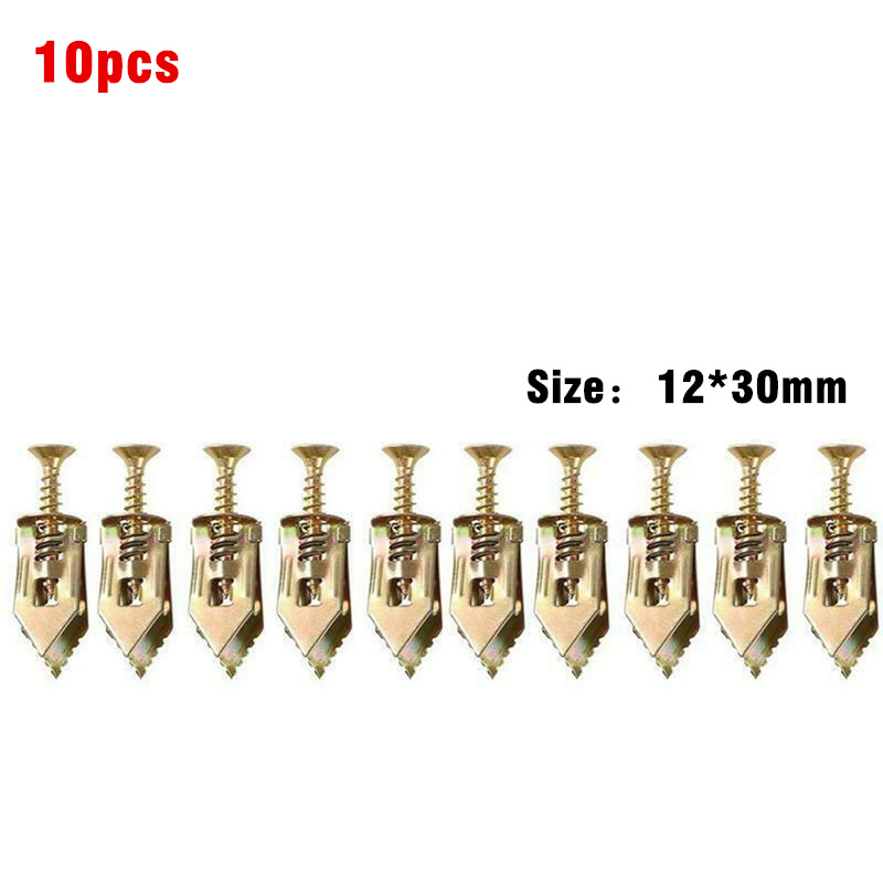 10/20Pcs Self Drilling Anchors Screws Self-Tapping Expansion Screw Drywall Anchor Kits Suitable for Gypsum Board Plasterboard: 12X30mm  10PCS