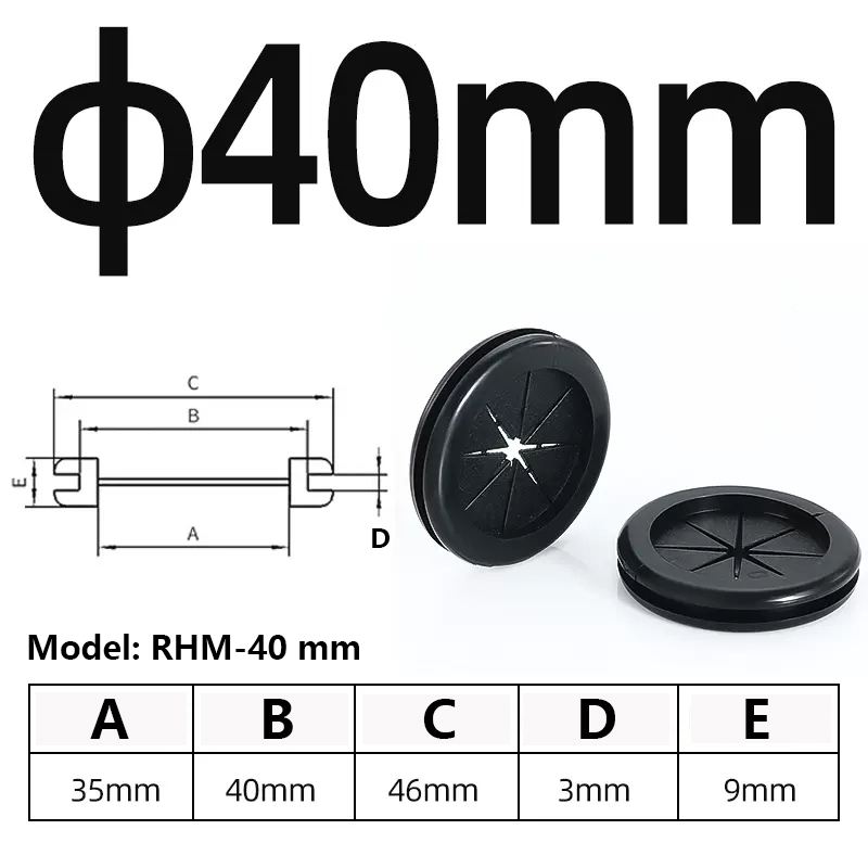 Petal Type Rubber Protective Coil With Card Slot Ring Air Tube O-ring Hole Plug 20-80mm Reserved Sealing Power Distribution Box: Ivory / 1mm