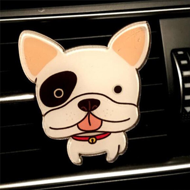 Bil outlet parfume sød hvalp hund biler luftfriskere bil ornament solid duft klimaanlæg outlet klip: C-type