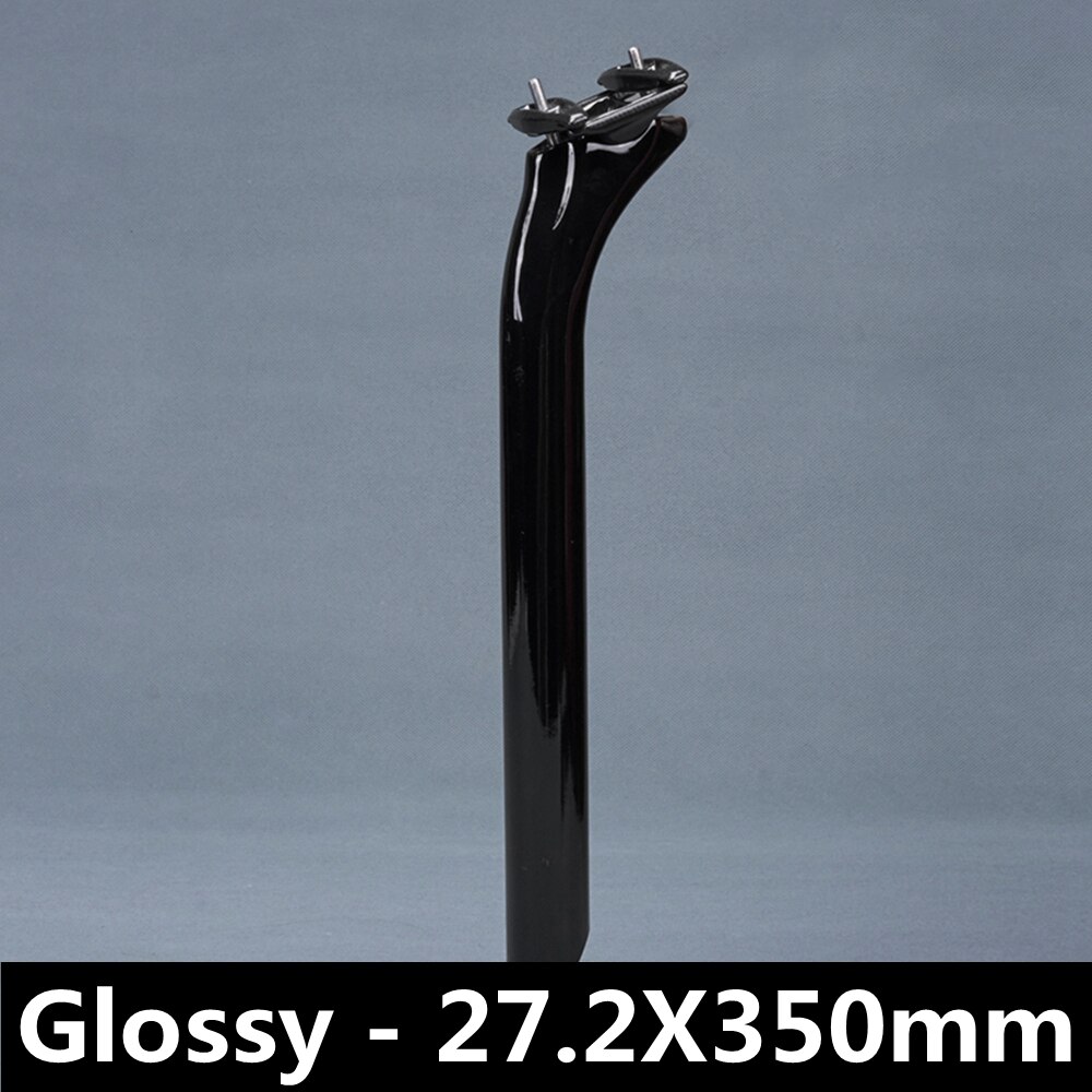 Bicycle Seatpost Offset 25mm Carbon Seat Post MTB Road Bike Seat Tube Diameter 27.2mm 30.8mm 31.6mm Black Glossy Matte: Gloss - 27.2X350