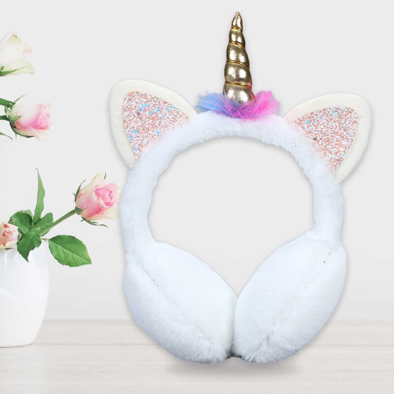 Winter Ear Muffs Kids Lovely Thicken Plush Unicorn Warmer Earmuffs Oreille Ear Cover Oorwarmers Dames