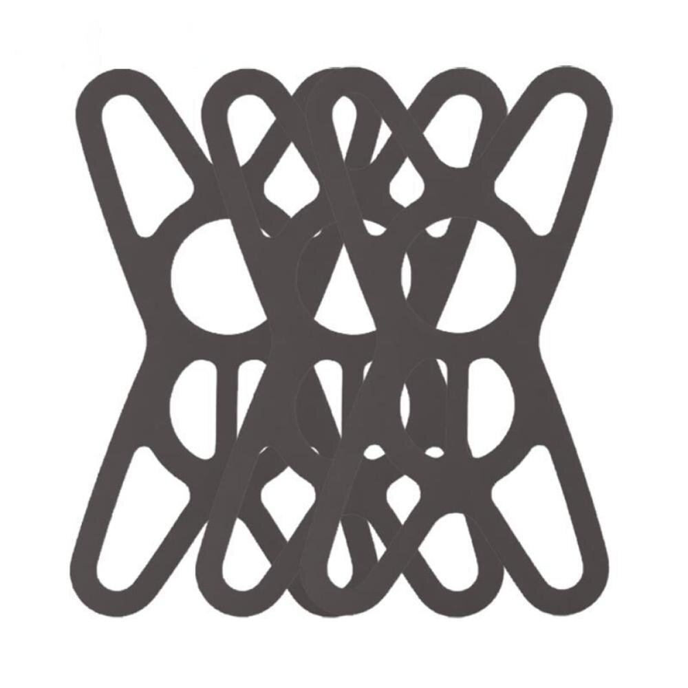 Universal Silicone Bike Phone Holder For iPhone Bicycle Motorcycl Elastic Strap For Mobile Phone Cycling Cellphone Stand Bracket: BLACK 2PCS