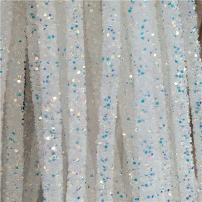 6mm harpiks glitter rhinestones tau rør ledning paljett trimming til diy smykker armbånd halskjede fest dekorasjon bryllup 1 verftet: Gjennomsiktig blå