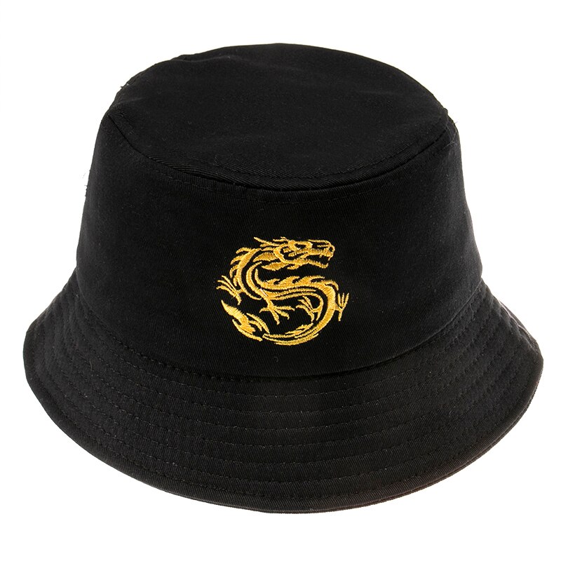 Foxmother Mode Zomer Leopard Animal Gedrukt Emmer Hoeden Vissen Cap Vrouwen Mannen: Dragon 1