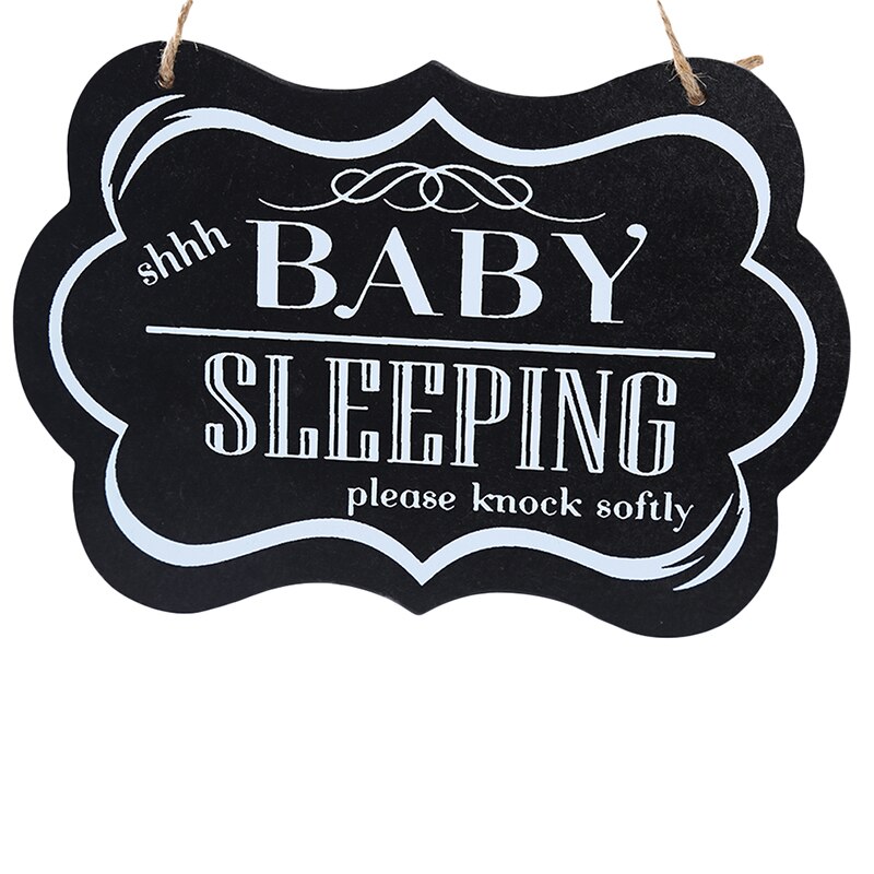 BABY SLEEPING please knock softly Baby Sleeping Door Sign Wood Hanging Plaques Decorative Sign Home Door decoration