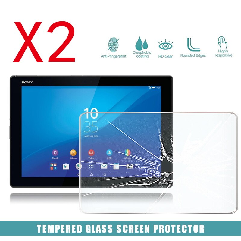 2Pcs Tablet Gehard Glas Screen Protector Cover Voor Sony Xperia Z4 Lte 10.1 &quot;Volledige Dekking Anti-Kras explosieveilige Screen