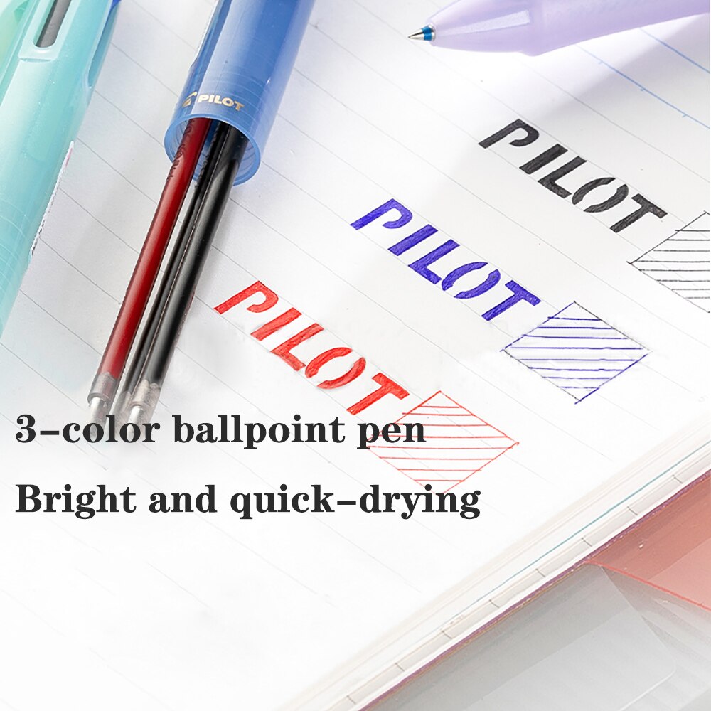 Limited Edition Japanese PILOT Ballpoint PenBKAB-40MF Multi-functional Dazzling Oil Pen Student Writing 0.3mm Three-color Pen