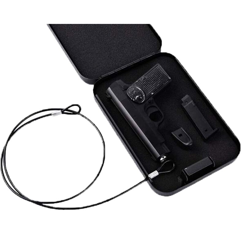 Portable Safe Key Car Interior Valuables Storage Box Steel Safe Car Safe Lockbox