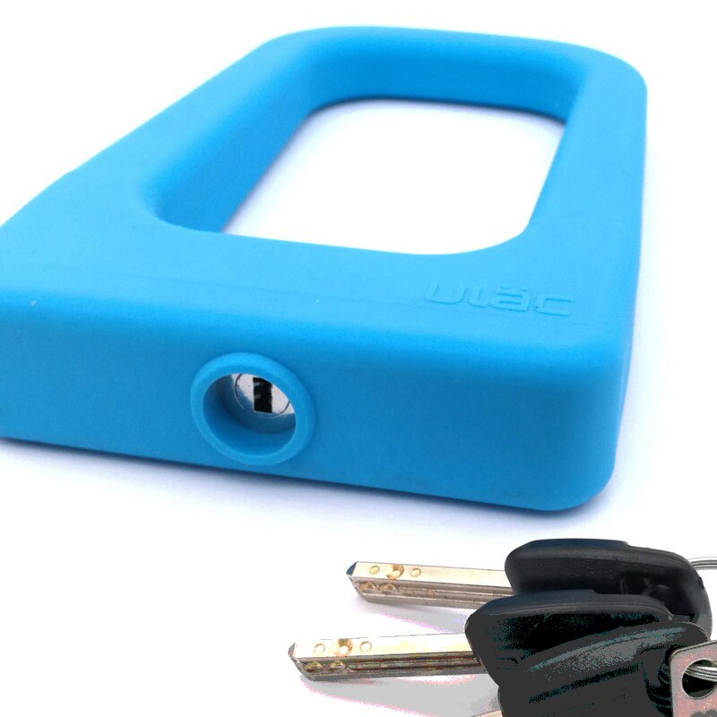ULAC-cerradura de silicona en forma de U para bicicleta de montaña, antirrobo Universal, fuerte, duradero, de aluminio, anticolisión, de