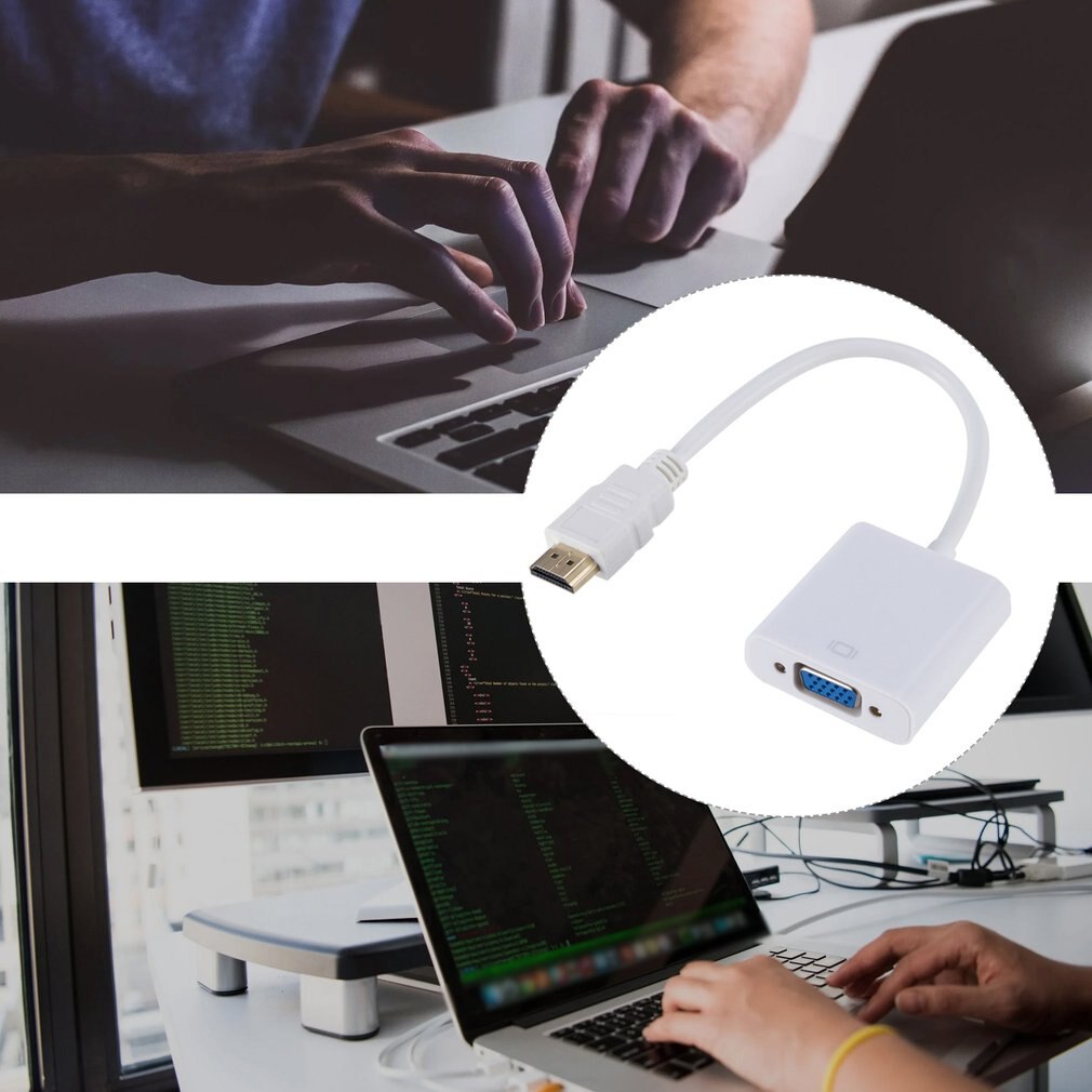 1080P HDMI to VGA Adapter Digital to Analog Converter Cable For Xbox PS4 PC Laptop TV Box to Projector Displayer HDTV