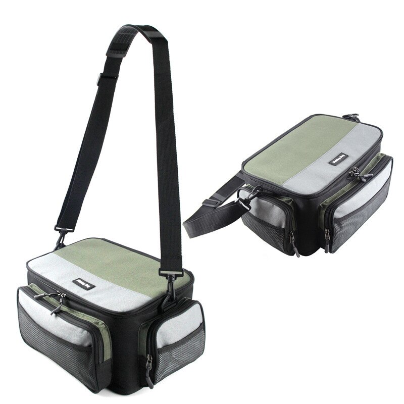 Fisketaske oxford multifunktionel fiskehjul lokkeudstyr opbevaringstaske udendørs karpe fiskegrej skulder crossbody tasker