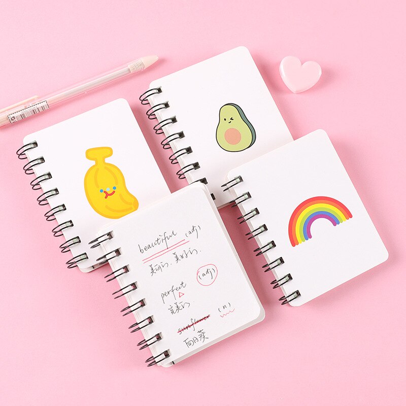 Cartoon Flip A7 Coil Notebook Cute Students Portable Notebook Pocket Little Book
