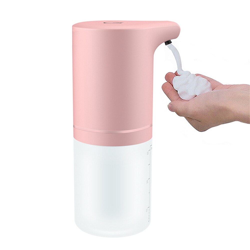 Usb-opladning automatisk sæbedispenser smart sensor flydende sæbedispensere automatisk skumdispenser håndsprit dispenser berøringsfri: Usb-opladning lyserød