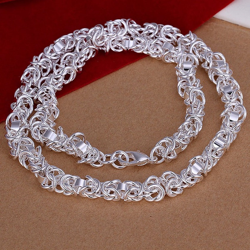 925 Sterling silber halsketten, edel, luxuriös, wunderschöner anhänger, herren- und damenkette, hochzeit, wasserhahn, 20 zoll, silberschmuck