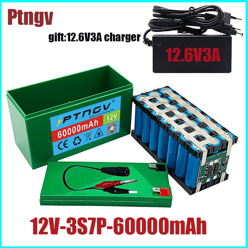 De 12 Volt 3s7p Lithium Ion Batterij 60Ah Is Geschikt Voor Outdoor Verlichting Van Landbouwsproeier Geluid Reserve Batterij.