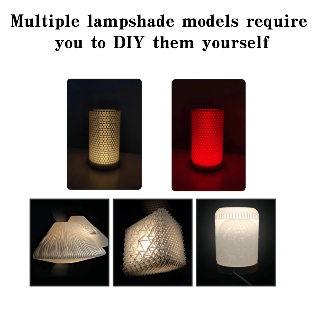 For Bambu Lab Led Lamp Kit 001 Hardware For Bamboo Light Led Light Parts DIY Model Warm White/Multicoour Without Lamp Shell