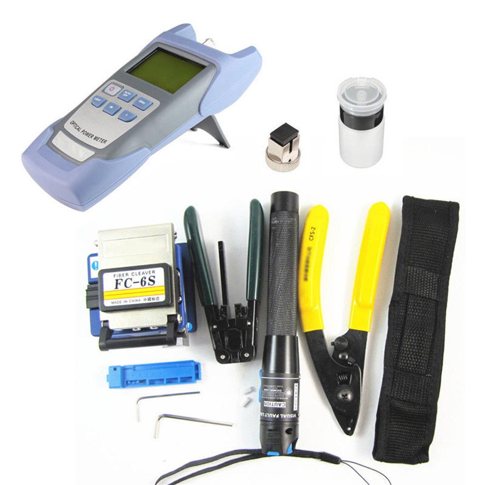 12 teile/paket FTTH Tool Kit mit FC-6S fiber optic cleaver Power Meter