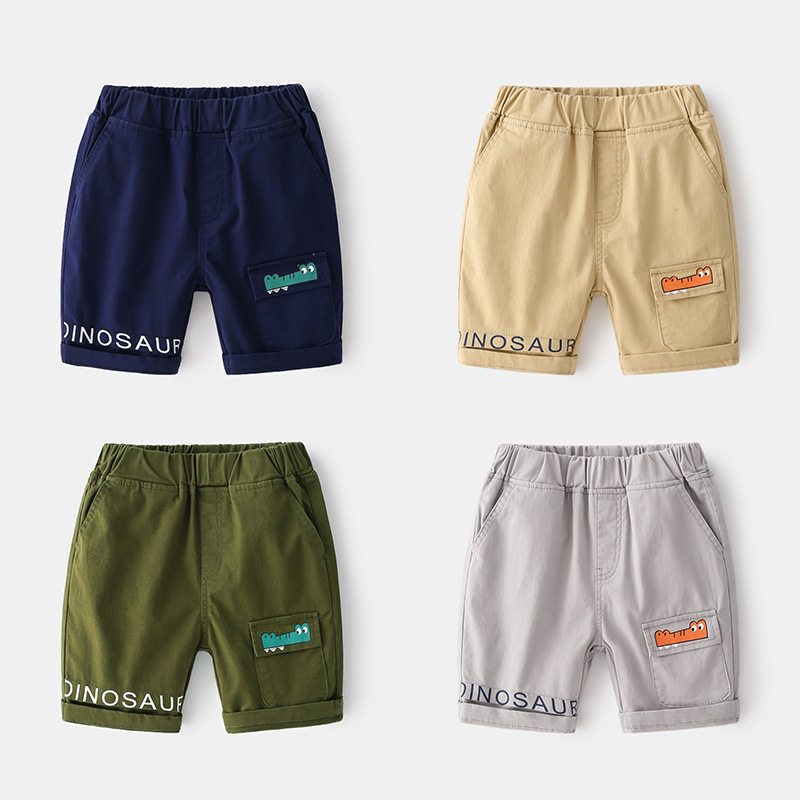 Jongens Zomer Shorts Baby Mode Korte Broek Kinderen Brief Knie Lengte Broek 3-7 Jaar Kids Casual shorts Broek