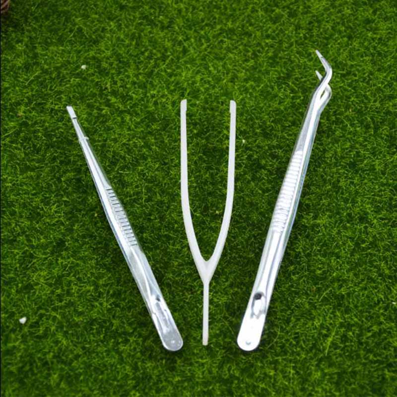 Caja de alimentación acrílica cuadrada para granja de hormigas, caja Ornamental transparente, suministros para insectos, terrario para insectos: 2Pcs tweezers