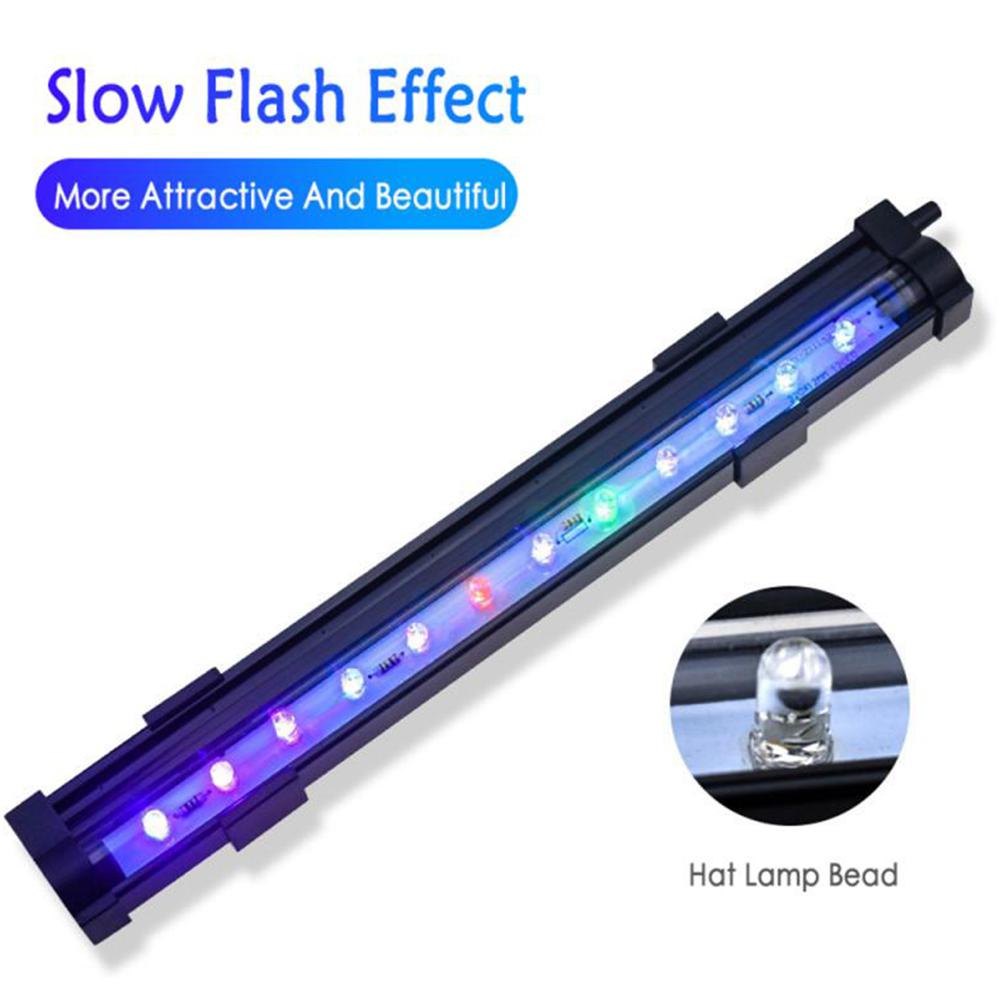RGB Air Bubble Lamp AC 100-240V Aquarium Fish Tank Remote Led Light Submersible Light For Aquarium Decor 1-3W: 35.5cmEUplug