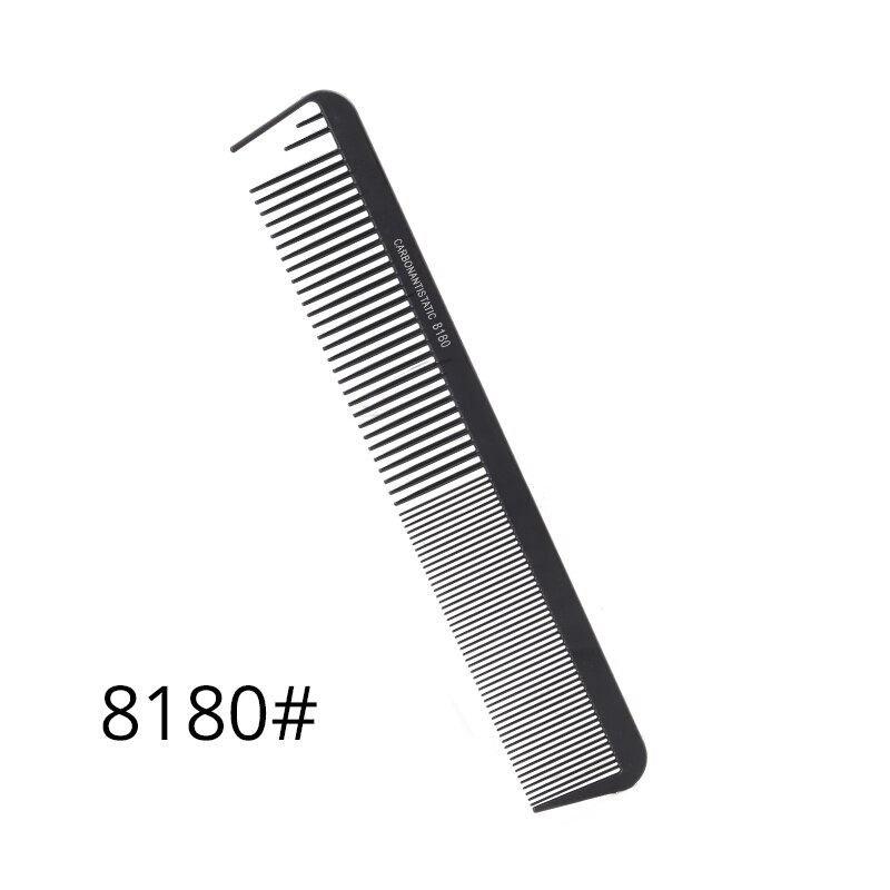 Top Friseur Pinsel Afro Kamm Schwanz Kamm Schwarz Carbon Faser Und Edelstahl Spieß Und Wärme Beständig Teasing Kamm: 8180
