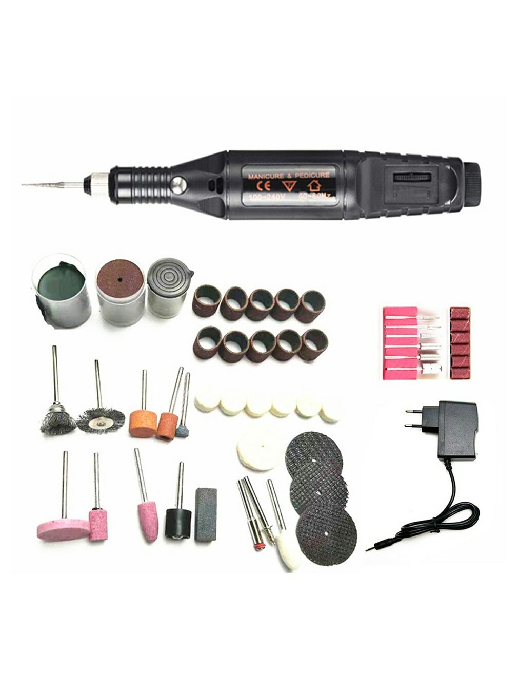 88 Stuk Mini Elektrische Molen Set Graveren Pen Nail Gereedschap Elektrische Grinder Elektrische Boor Belettering