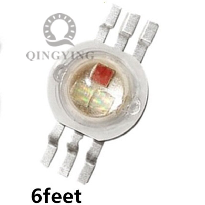 High Power LED Chip 3W RGB LED COB Beads 3 W Light Lamp 4pin/ 6 pin Full Color Red Green Blue For DIY LED Floodlight Spotlight: 6 feet / 10pcs