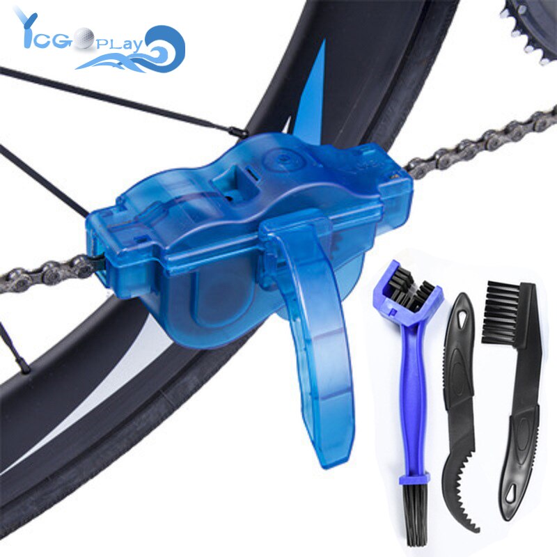 Mountain Bicycle Chain Cleaner Portable 3D Bicycle Chain Cleaner Bike Kit Bike Brushes Scrubber Wash Tool Bicycle Accessories