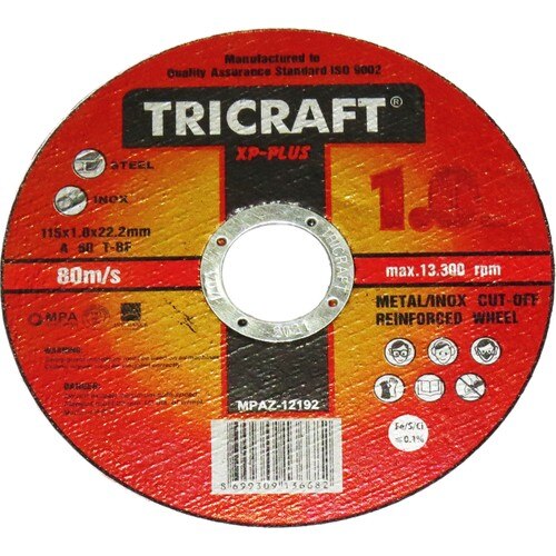 Tricraft Inox Metal Cutter Stone 115x1.0x22mm 25'li